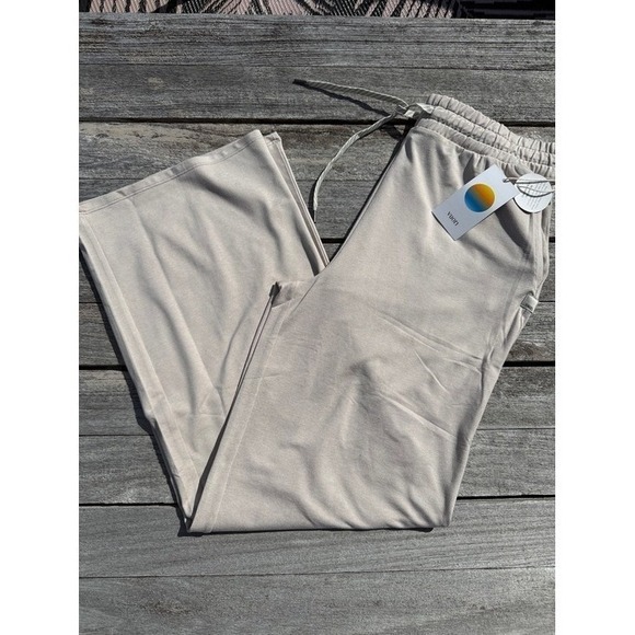 Vuori Pants - VUORI Halo Essential Wide Leg Pant Ecru Heather Size XL NWT 🤍✨